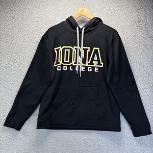 Iona College Gaels Champion Hoodie Sweatshirt Men’s Size Medium Black Hooded